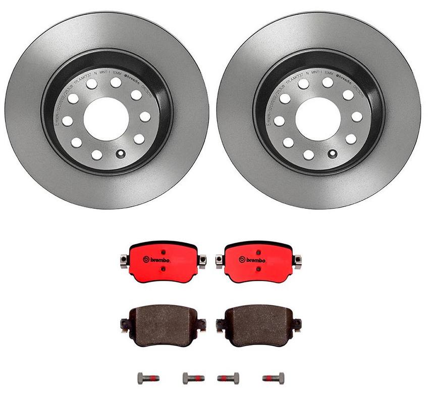 Audi Brembo Brake Kit - Pads and Rotors Rear (300mm) (Ceramic) 7N0698451A - Brembo 3269306KIT